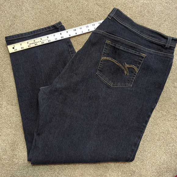 Gloria Vanderbilt classic high-rise jeans. style: Amanda dark indigo size 24 - Picture 2 of 16